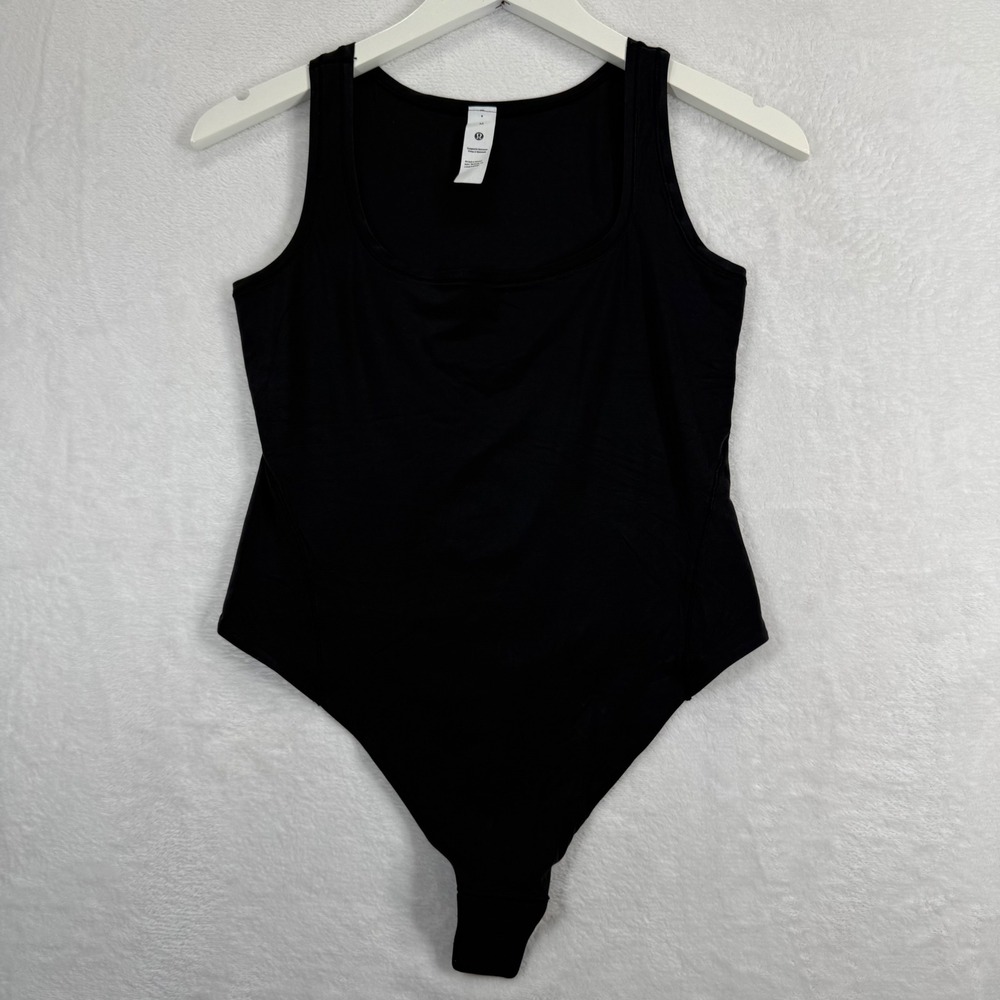 Lululemon Wundermost Nulu Square Neck Sleeveless Bodysuit Black Size M New